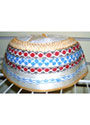 Prayer Cap: White with Multicolor
